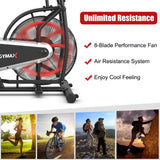 Bicicleta de aire vertical con resistencia ilimitada-Negra