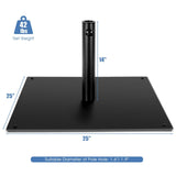 25 Inch Square Patio Umbrella Base 42 LBS Weighted