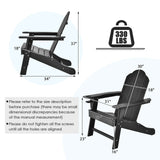 Silla Adirondack para exteriores con portavasos incorporado para el porche del patio trasero