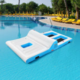 Balsa Inflable de Descanso para 4 Personas con Bomba de Aire Eléctrica de 130W - Blanca