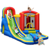 Castillo Inflable para Niños con Tobogán, Escalada, Parque Acuático, Piscina, sin Soplador