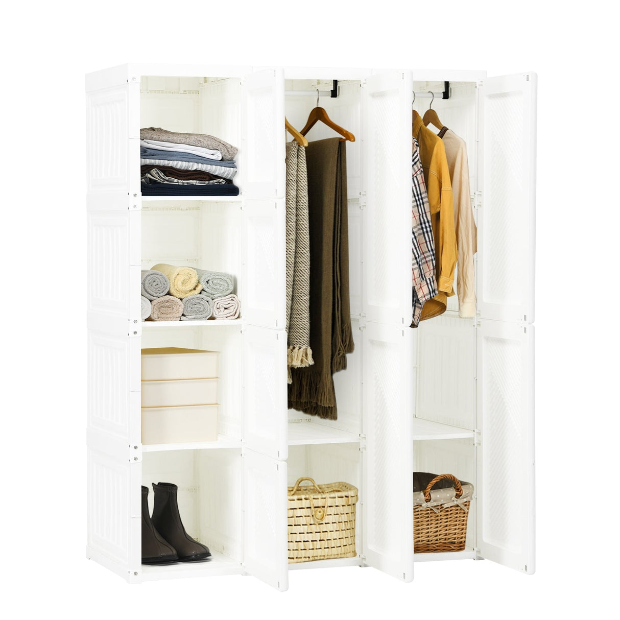 Organizador Plegable de Ropa para Armario con 8 Compartimentos