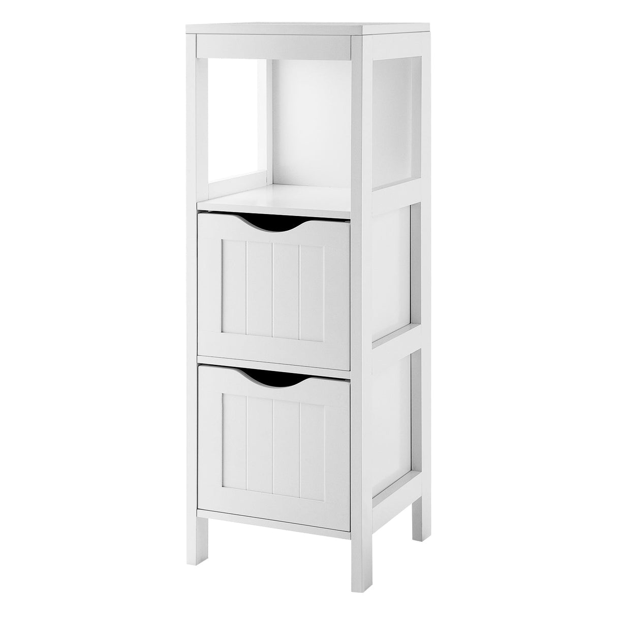 Mueble de almacenamiento independiente con 2 cajones extraíbles para baño