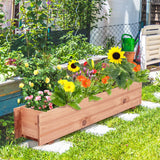 Jardinera elevada decorativa de madera para patio y ventana