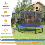 Trampolín recreativo de 8/10 pies con canasta de baloncesto