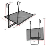 Mesa Plegable para Barandilla con 5 Niveles de Altura Ajustable