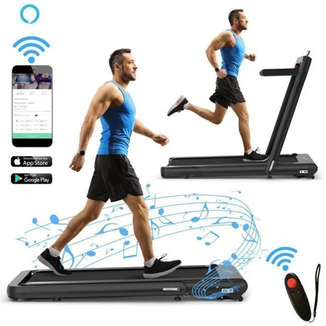 Cinta de correr plegable 2 en 1 de 4.75 HP con control remoto por aplicación