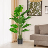 Planta artificial Monstera Deliciosa de 5 pies de altura para interior y exterior