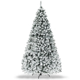 Pre-Lit Premium Snow Flocked Hinged Artificial Christmas Tree