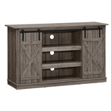 Mueble de TV con puertas corredizas tipo granero