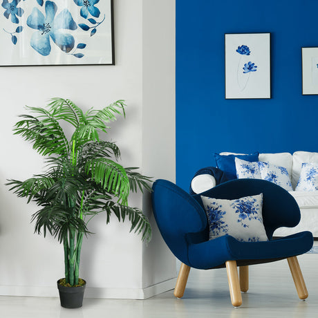 Palmera Areca artificial de seda decorativa de 3,5 pies con cesta