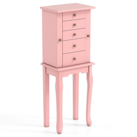 Gabinete de almacenamiento de joyas con espejo y 2 colores