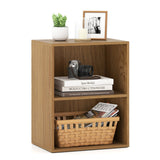 Juego de 2 estanterías de 2 cubos, librerías abiertas de pie con estante ajustable de 5 posiciones