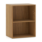 Juego de 2 estanterías de 2 cubos, librerías abiertas de pie con estante ajustable de 5 posiciones