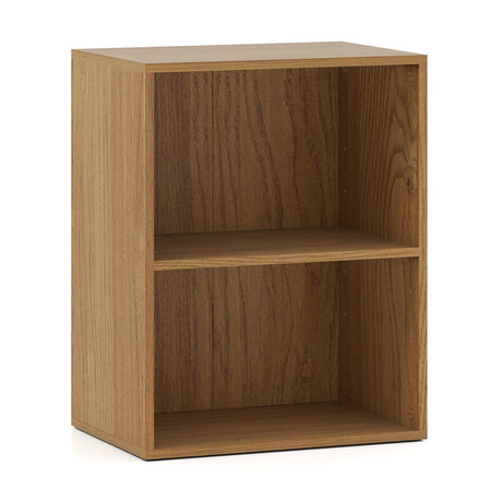 Juego de 2 estanterías de 2 cubos, librerías abiertas de pie con estante ajustable de 5 posiciones