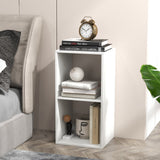 Estantería de 2 cubos con riel de protección trasero para sala de estar o dormitorio
