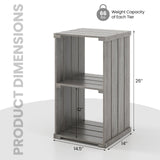 2-Cube Storage Shelf with Open Back and 3-Tier Shelf