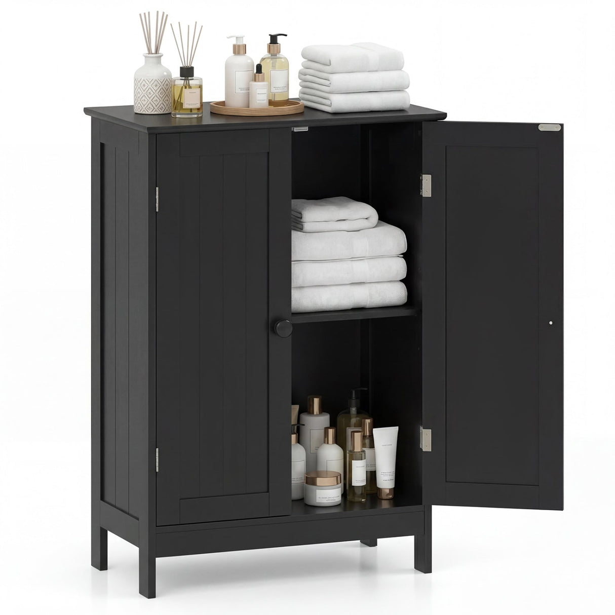 Mueble Armario de Doble Puerta para Suelo de Baño