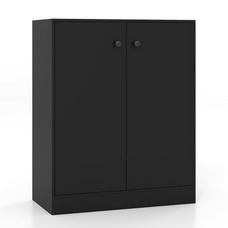 Gabinete moderno de almacenamiento de pie de 2 puertas con estante de 3 niveles