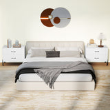 2-Drawer Dresser Modern Wooden Nightstand Set of 2-White