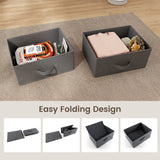 2-Drawer Nightstand with Removable Fabric Bins and Pull Handles