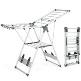 Tendedero plegable de 2 capas con altura ajustable en 5 niveles