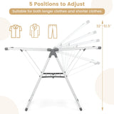 Tendedero plegable de 2 capas con altura ajustable en 5 niveles