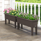 2 PCS Raised Garden Beds Self-Watering Planter Box with Detachable Legs and Drainage Hole