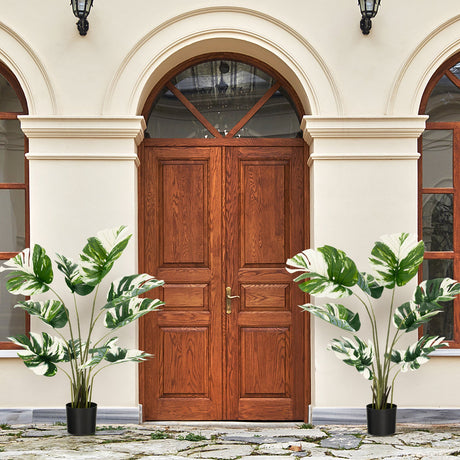 2 unidades de plantas artificiales Monstera Deliciosa de 1,2 metros para casa u oficina