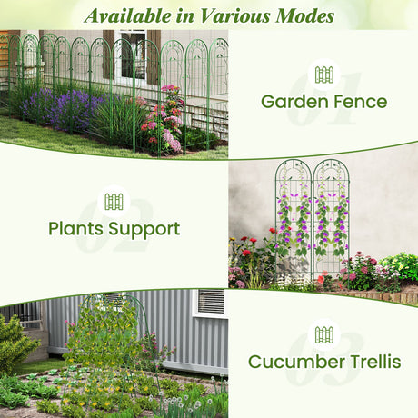Paquete de 2 celosías de metal de 71 x 20 pulgadas, soportes inoxidables para plantas trepadoras para jardín