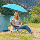 Sillas de playa con sombrilla para adultos (paquete de 2) con sombrilla ajustable