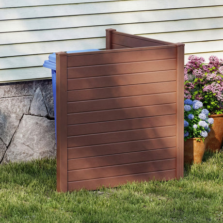 2 paneles de 48 x 48 pulgadas, para cubrir aire acondicionado, cubo de basura o equipo de piscina - Marrón