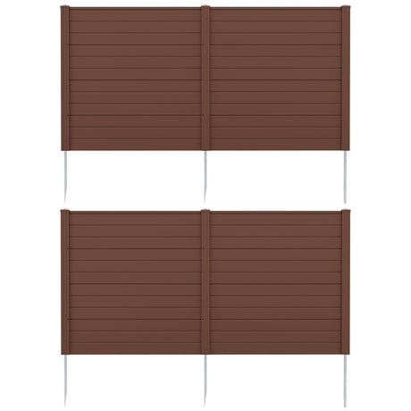 2 paneles de 48 x 48 pulgadas, para cubrir aire acondicionado, cubo de basura o equipo de piscina - Marrón