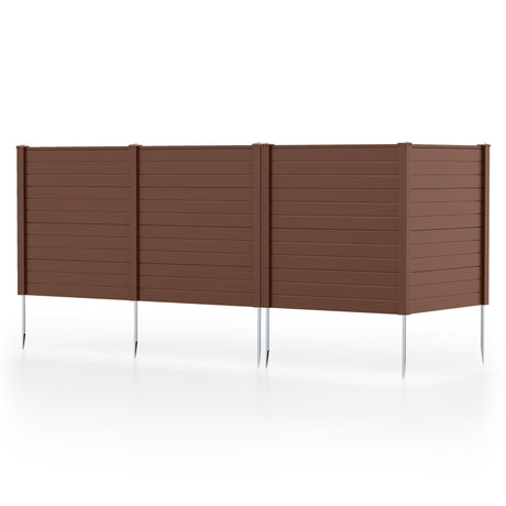 2 paneles de 48 x 48 pulgadas, para cubrir aire acondicionado, cubo de basura o equipo de piscina - Marrón