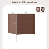 2 Panels 48 x 48 Inch Air Conditioner Trash Can Pool Equipment Enclosure-Brown