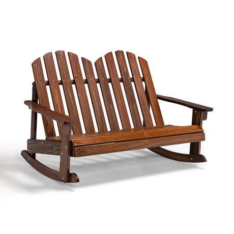 Mecedora Adirondack para 2 personas con asiento de listones