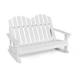 Mecedora Adirondack para 2 personas con asiento de listones