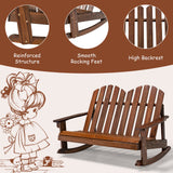 Mecedora Adirondack para 2 personas con asiento de listones