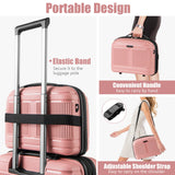 2-Piece Luggage Set 20 Inch Carry-on Suitcase and 14 Inch Cosmetic Case