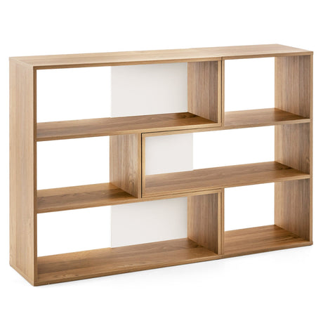 Estante de libros de 2 piezas, separables, para suelo, esquina, exhibición, almacenamiento