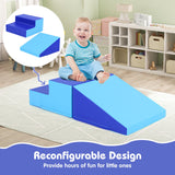2-Piece Step and Slide Climber for Infants and Toddlers Baby Soft Play Set