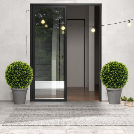 2 Piezas 18/22 Pulgadas Bolas Decorativas Sintéticas para Interiores y Exteriores para Patio, Jardín, Puerta Principal, Balcón y Patio Trasero