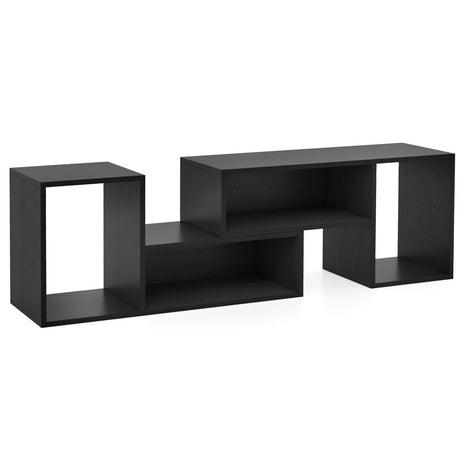 Mueble de TV ajustable de 2 piezas para televisores de hasta 55 pulgadas con cubos de almacenamiento