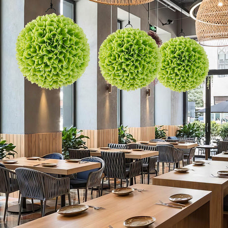 2 piezas de bolas topiarias de plantas artificiales, bolas decorativas de boj sintético