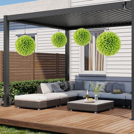 2 piezas de bolas topiarias de plantas artificiales, bolas decorativas de boj sintético