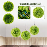 2 piezas de bolas topiarias de plantas artificiales, bolas decorativas de boj sintético