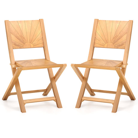 2 sillas plegables de patio con respaldo inclinado