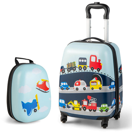 Juego de equipaje de mano de 2 piezas para niños con mochila de 12 pulgadas