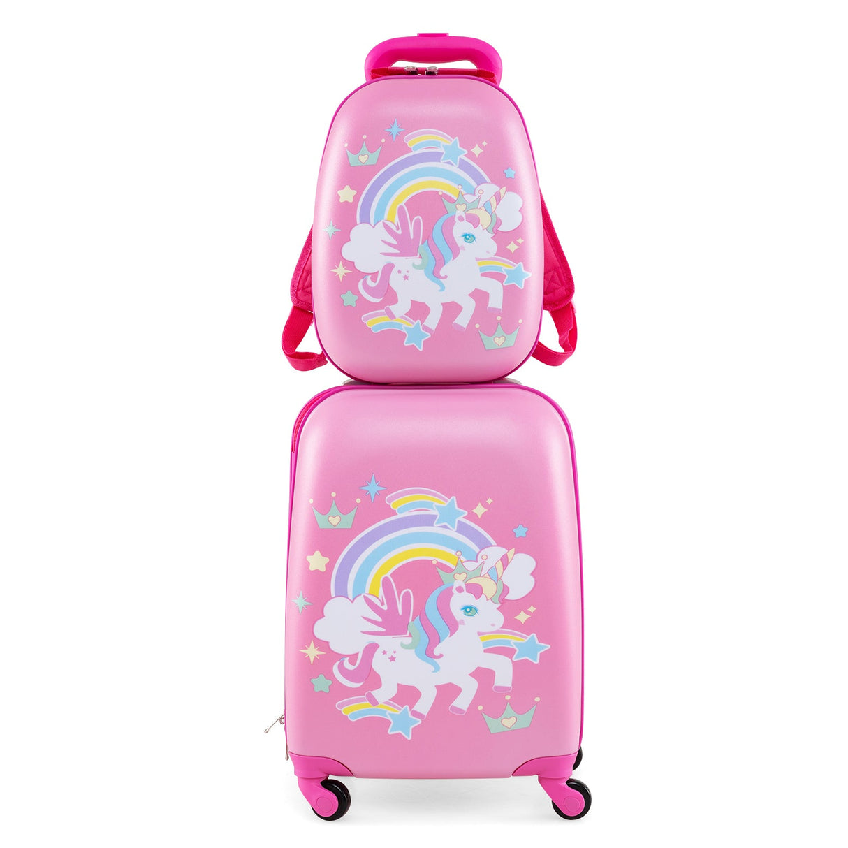 Juego de equipaje de mano de 2 piezas para niños con mochila de 12 pulgadas