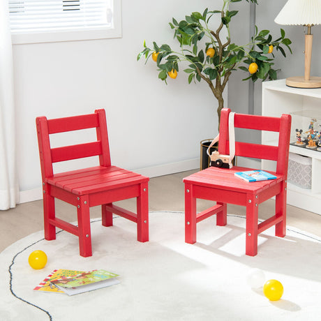 Juego de 2 sillas de aprendizaje para niños con respaldo